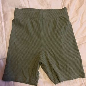 sage green biker shorts size Small